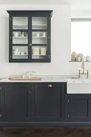 A Lovely Glazed Wall Cupboard In Devol S London Showroom Kitchen Design Plans New Kitchen Designs Kitchen Wall Cabinets