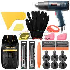Professional Vinyl Wrap Film Application Tool Kit Scratchfree Felt Squeegees Heat Gun Lil Chizlers Gloves Tool Bag Snitty Cutter 30 Degree Razor Knife Magnets Tk12 Walmart Com Walmart Com