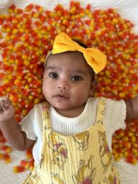 2 Month Old Fall Photoshoot Candy Corn