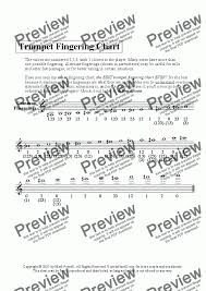 Trumpet Fingering Chart Handout Free Alternate Fingerings Also Included For Solo Instrument Trumpet In Bb By Mark Feezell Ph D Sheet Music