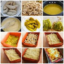 Home > recipes > poultry > layered green chile chicken enchilada casserole. Green Chile And Chicken Mock Enchilada Casserole Video Kalyn S Kitchen