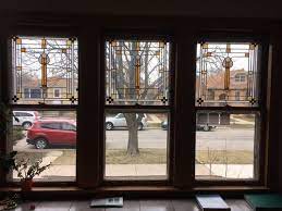 Depending on the application, we use the following different types of protective covering: Window Treatments For Bungalow Stained Glass Windows