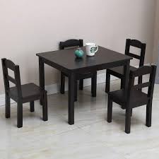 Bring rustic style to your dining room with this dining table, which mimics the design of picnic tables. Festnight 5 Pieces Kids Table And Chairs Set Wood Activity Table With 4 Chairs Set 3 Years And Up Age Girls Boys Play Picnic Educational Dining Wooden Table Playroom Furniture Buy Online