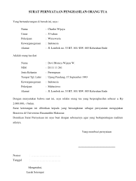 Namun surat ini hanya digunakan/dibutuhkan jika orang tua pelajar/mahasiswa tersebut tidak memiliki slip gaji. View Wali Contoh Surat Pernyataan Orang Tua Png Waluyo Id