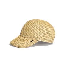 Straw Metal Beige Cap Chanel Accessorize Hats Luxury Hats Chanel Hat