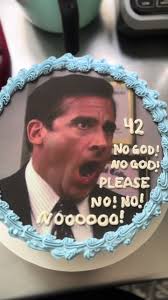 42 🎂 NO GOD! PLEASE NO! NOOOOOOO! 📁🗄️👔📎📄💼 #homeycakesforhomies  #caketok #cakedecorating #cakevideo #cutecakes #theoffice #theofficeedit  #theofficeclips #michaelscott #dundermifflin