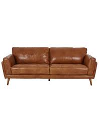 Luca Hendrix Ii 3 Seater Sofa Cognac C 3 Seater Sofa Seater Sofa Brown Leather Couch