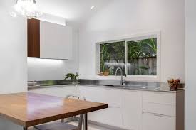 small contemporary kitchen makes room