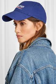 Balenciaga continues its support of the world food programme with a new collection balenciaga partnered with the. Blue Embroidered Cotton Twill Baseball Cap Balenciaga Net A Porter