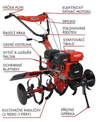 • der medfølger også fræseknive m/sidetallerkerne arbejdsbredde 100 cm. Hecht 7100 Motorovy Kultivator Hobby Kutil