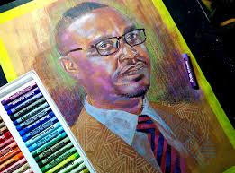 Two jugs and a portrait. A moment in gouache. This study was created using  extra rough watercolour paper measuring 165 x 240 mm. I started with a  delicate pencil sketch to form