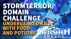 Complete The Stormterror Domain Challenge Genshin Impact Youtube