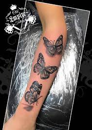 Feminine Butterflytattoo Client Sat Well For Their Firsttattoo Butterfly Femininetatto Butterfly Sleeve Tattoo Butterfly Tattoo Designs Feminine Tattoos