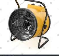 Yellow Cylinder Shaped Electric Fan Heater
