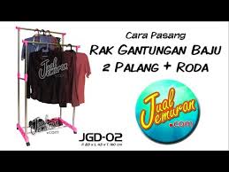 Ini adalah bagian kedua dari cara pembuatan gerobak galvalum,,,yaitu bagaimana cara memasang multiplek dengan ketebalan 1 cm terus diatasnya dilapisi seng. Cara Pasang Jemuran Rak Gantungan Baju 2 Palang Roda Jgd 02 By Jualjemuran Com