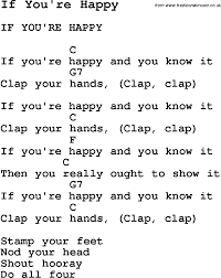 Summer Camp Song If You Re Happy With Lyrics And Chords For Ukulele Guitar Banjo Etc Ukulele Chords Songs Ukulele Songs Ukulele Songs Beginner