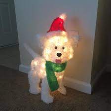 28.5 white plush glittered rei. Holiday Time Christmas Decor 24 Fluffy Dog Light Sculpture Walmart Com Walmart Com