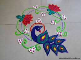 Peacock Rangoli Small Rangoli Design Rangoli Designs Simple Rangoli Designs Images