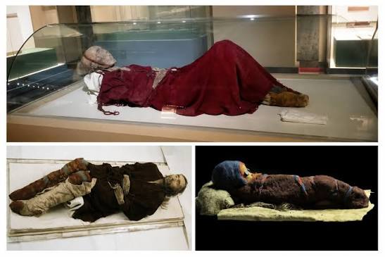 𝐀 𝐅𝐚𝐦𝐢𝐥𝐲 𝐨𝐟 𝐌𝐮𝐦𝐦𝐢𝐞𝐬 Cherchen Man is one of the Tarim  mummies that were discovered in the Xinjiang region of China. These  naturally mummified remains are unique in the fact that analysis