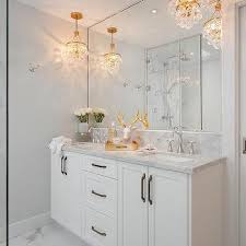 Brass Cyrstal Droplets Bathroom Chandelier Design Ideas
