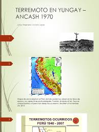 The epicentre of the earthquake was under the pacific ocean about 15 miles (25 km) west of chimbote, a fishing port in the department of. Terremoto En Yungay Ancash 1970