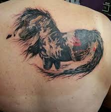 Great Native Horse Tattoo By Inkthor Horse Tattoo Indian Horse Tattoo Indian Feather Tattoos