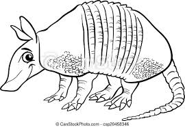 In coloringcrew.com find hundreds of coloring pages of armadillos and online coloring pages for free. Armadillo Animal Cartoon Coloring Page Black And White Cartoon Illustration Of Cute Armadillo Animal For Coloring Book Canstock