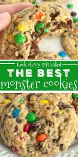 The Best Monster Cookies Monster Cookies Cookies The Best Monster Cookies Are Loaded Wit Soft Bakes Monster Cookies Recipe Cookies Recipes Chocolate Chip