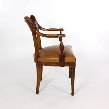 More details side chair with masterfully carved european beech wood frame. Neoclassical Style Mahogany Armchair With Turned Column Front Legs Italy Circa 1900 Garden Court Antiques Armchair Vintage Armchair Elegant Decor