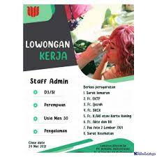 Boyang industrial jl jend a… perusahaan. Lowongan Kerja Staff Admin Pt Boyang Industrial Purbalingga