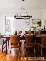 Infuse the warmth and spirit of your cabin interior, ranch or country home with the perfect home decor and southwest furniture. Rustic Farmhouse With Classic Style Dining Chairs Dining Room Colors Dining Room Design