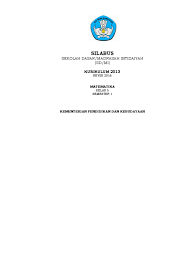 Sesuai peraturan menteri pendidikan dan kebudayaan republik indonesia nomor. Contoh Cover Silabus Kurikulum 2013 Sd
