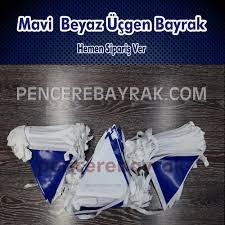 Baskisiz Ucgen Flama Mavi Beyaz Bayrak Satin Al 37 80 Tl Bayrak Flamalar Mavi