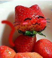 Strawberry Kitty Nourriture Drole Fruits Et Legumes Recettes De Cuisine