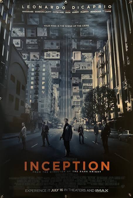 INCEPTION Original One Sheet Movie Poster - 2010 - LEONARDO DiCAPRIO | eBay