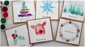 6 New Watercolor Christmas Card Ideas For Beginners Maremi S Small Art Youtube Watercolor Christmas Cards Christmas Card Art Watercolor Cards