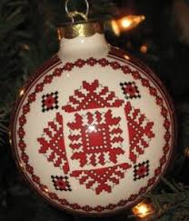 Ceramic Ornament 2 Ukrainian Christmas Christmas Ornaments Hand Painted Ornaments