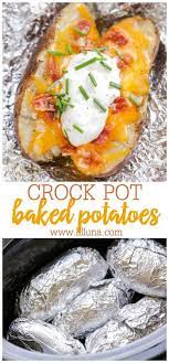 Crock Pot Baked Potatoes 5 Minute Prep Lil Luna Crock Pot Baked Potatoes Crockpot Recipes Easy Crockpot Recipes Slow Cooker