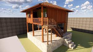 Ketika kita mempunyai lahan terbatas maka solusinya adalah menambah ruangan keatas dengan bertingkat. Rumah Kayu Minimalis Modern Panggung Ukuran Menyesuaikan