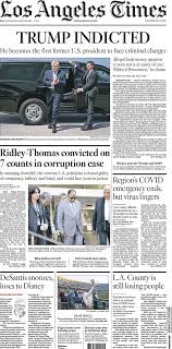 Newspapers Covers of Trumps Historic Indictment