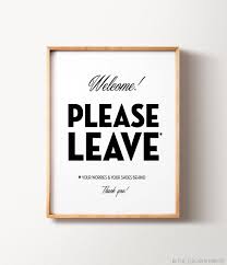 Remove Shoes Sign Printable Wall Art Housewarming Gift Home Etsy Funny Wall Art Wall Printables Shoes Off Sign