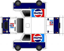 Bits And Pieces Song Advert Pepsi Cola Van Paper Model By Papermau Download Now A Simple Pepsi Cola Van Paper Model In On Paper Models Paper Toy Printable Paper Toys Template