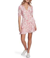 Check spelling or type a new query. 1 State Floral Print Ruffled Wrap Front Short Sleeve V Neck Dress Dillard S
