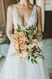 Peachy Keen Wedding Inspiration Shoot Orange Blossom Bride Wedding Inspiration Shoot Peach Wedding Bouquet Wedding Inspiration