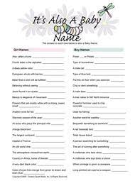 It S Also A Baby Name Baby Shower Activities Unique Baby Shower Baby Shower Games