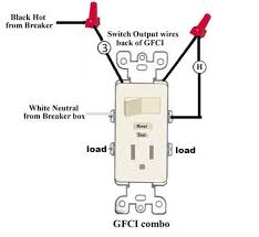 Turn off the power to the outlet, and before making connections, test the leads with a voltage tester to make sure they're dead. Wiring Leviton Switch Gfi Outlet Combo Doityourself Com Community Forums