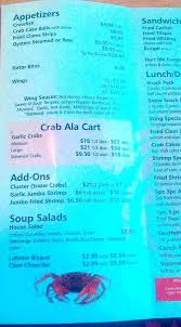 Daytona beach vacation rentals daytona beach packages flights to daytona beach daytona beach restaurants daytona beach attractions daytona beach shopping. Menu Of The Crab Stop Ii In Daytona Beach Fl 32114