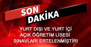 Lise sınavları ne zaman olacak ?sınav müfredatı ne olacak ? Aol Acik Ogretim Lisesi Milli Egitim Bakanligi Acikladi Acik Ogretim Sinavlari Ertelendi Gelen Bir Son Dakika Haberine Gore Milli Egitim Bakanligi 21 22 Mart Ta Yapilacak Acik Ogretim Kurumlari Sinavlarini Erteleme Karari Aldi