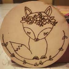 Brandmalerei vorlage mandala mit mehreren dreiecken. Brandmalerei Vorlage Fuchs Basteln Kreativ Handarbeit