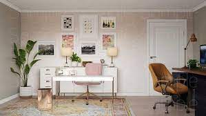 Zoom Backgrounds Backdrop Office Background Microsoft Etsy In 2022 Modern Office Design Midcentury Modern Office Home